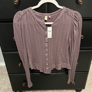 NWT Anthro pilcro mauve blouse